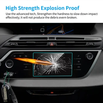 Pre Citroen C4 Picasso Auta GPS Navigácie Tvrdeného Skla Film HD Jasné Media Touch Screen Protector Auto Interiérové Doplnky