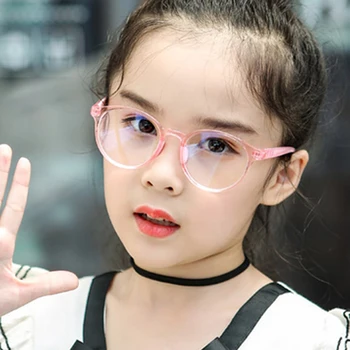 2020 nové kolo rám anti modré svetlo okuliare Obyčajný okuliare deti radiačnej ochrany pre dieťa Počítač telefón on-Line kurzu