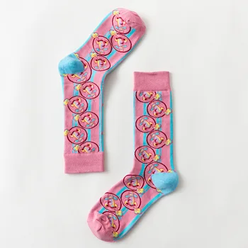 5 Pair/set Ženy, Bavlnené Ponožky Vytlačené Zábavné Ponožky Harajuku Roztomilý Novinka Dlhé pánske Ponožky Priedušný Komfort Mäkké Ponožky Dievčatá