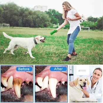Pes Kefka Stick pre Agresívne Chewers Pet Zuby Čistenie Zubnej Starostlivosti Hračka Odolné Znejúce Psa Molekulová Nálepky Čistejšie Zuby