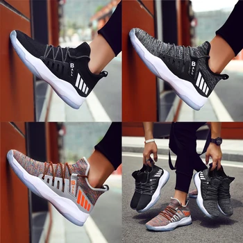 2020 Nové Non-slip Ľahký basketbalovú obuv High-top Pohodlné tlmenie ochrana členku priedušná príležitostné športové topánky