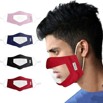 2pc Priehľadný ochranný Masku na Tvár Dospelých Úsmev Módne Communicator Masku na Tvár S jasnými Vinyl Viditeľným Výrazom Pery Čítanie