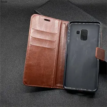 Držiteľa karty cover obal pre Samsung Galaxy A8 2018 kožené ochranné puzdro peňaženky obal pre Samsung A8 Plus 2018 A530F A730F