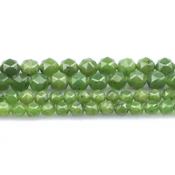 Prírodné Tvárou Zelená Kanadský Jades Kolo Voľné Korálky pre Šperky, Takže 6mm 8mm DIY Korálkový Náramok Príslušenstvo 7.5