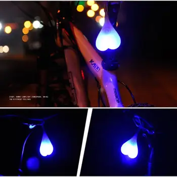 Stropné Svetlá Farba Silikónové Späť Zadné Ostrohové Cyklistické LED Srdce Loptu Vajcia Lampa Výstražné Svetlo Cyklistické Doplnky, Dekorácie