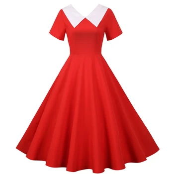 Ženy Letné Šaty Modrá Žltá Červená Čierna Vintage Elegantné Čierne Party Šaty Módne-line Vysoký Pás Župan Femme Vestidos