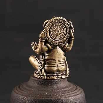 Mosadz Budhizmus Ganeš Socha Bronzová Socha Slona Sochy Ganesh Figúrky Remeslá Boh Obrázok Socha Socha GY04