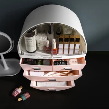 Akryl Zásuvky Make-Up Úložný Box Kúpeľňa Kefa Rúž Držiteľ Ploche Šperky Kozmetickej Starostlivosti O Pleť Organizátor Prachu Dôkaz Rack