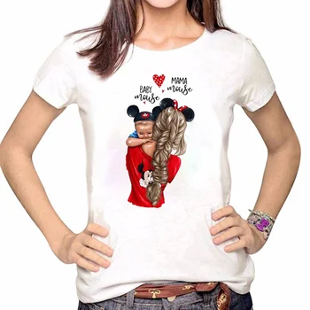 Ženy Oblečenie Tričko Karikatúra Super Mama Chlapec Dievča Tričko Vytlačené Bežné Žena Tee Dámy Žena T-shirt Short Sleeve T shirt Top