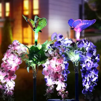 Slnečné svetlo vonku LED simulácia bean kvet trávnik lampy vonkajšie nepremokavé záhradu, nádvorie park cesta trávnik dekoratívne 1/2 ks