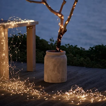 200LED Vína Svetlá Medený Drôt Pobočky Svetlá LED Víla String Svetla Teplá Biela Svetelný Záves Na Vianoce Svadobné Party Decor