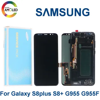 Pôvodné AMOLED S8 PLUS LCD Displej Pre Samsung Galaxy S8+ G955 G955A G955U G955V SM-G955FD LCD displej dotykový displej Mŕtvy pixel