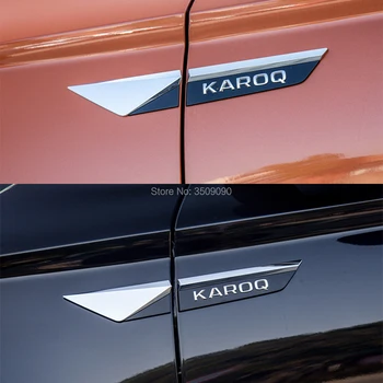 Pre Škoda Karoq 2017 2018 2019 2020 Dvere Auta Strane Znak, Odznak Pôvodné Krídlo Blatník Nálepky Výbava Auta Styling 4Pcs/Set
