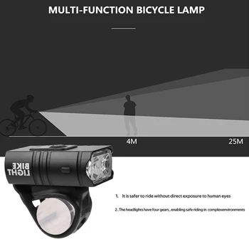 USB Nabíjateľné Nepremokavé T6 LED MTB Bike Predných Svetlometov Zadné zadné svetlo Späť Svetlometu Lampa Baterka 2x
