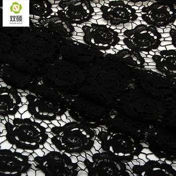 ShuanShuo polyester Vyšívané čipky odevné textílie mlieko hodvábneho materiálu, vo vode rozpustné čipky tkaniny výšivky, čipky 110*50 cm
