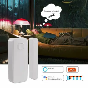 1Set Smart Home Security Bezdrôtový Dvere, Alarm WiFi Okno, Dvere Senzor Detektora Cez App Control pre Amazon Alexa Domov Systému