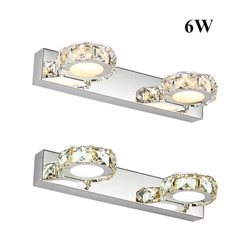 Luxusné Crystal Kúpeľňa LED Zrkadlo Svietidlo 12W 9W 6W LED Moderný Vodotesný, Anti-Fog Vaňa Márnosť Stenu Sconces Lampa