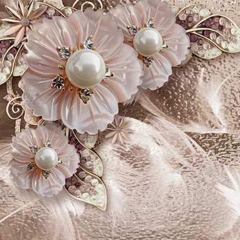 Vlastné Luxusné Šperky Kvet 3D nástenná maľba Tapetu v Európskom Štýle, Spálne, Obývacia Izba, TV joj, Steny Domova Abstraktných De Parede