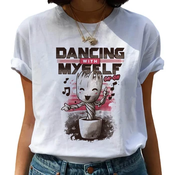 Nové Dieťa Groot Harajuku Kawaii T Košele Ženy som Groot Ullzang Legrační Karikatúra T-shirt 90. rokov Grunge Tričko Fashion Top Tees Žena