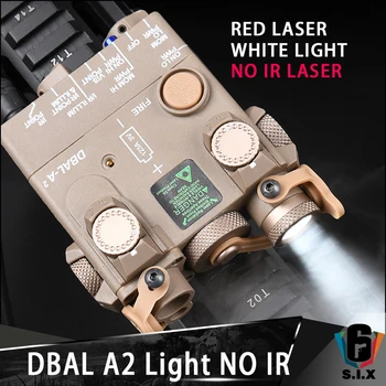 ŽIADNE IR Laser Verzia DBAL A2 Mini Červený Laser Biele Svetlo Strobe Verzia Zbraň Dbal-A2 Baterka Airsoft Laser