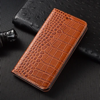 Krokodíl Originálne Kožené Peňaženky Kože Flip puzdro Pre iPhone 6 6 7 8 Plus SE X XS XR 11 12 Pro Max Business Kryt Telefónu Prípadoch