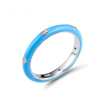 Nový kórejský žien farebné krásne krúžok módne šperky výročie stohovateľné prstene snubné prstene zásnubný prsteň