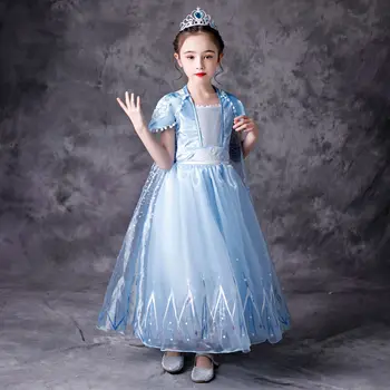 Dievčatá Disney Princezná Šaty Deti Šaty pre Dievčatá Vianoce Zdobiť Kostým Party Mrazené 2 Elsa Jarné Oblečenie Hairball Handričkou