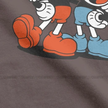 Cuphead Mužov, T Košele Hra Mugman Pohár Myši Kreslené Animácie Hráč Voľný Čas Tee Tričko Krátky Rukáv T-Shirt Čistej Bavlny Lete