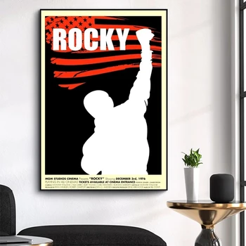 Rocky Balboa 1976 Filmové Plátno na Maľovanie Klasických Plagátov a Tlačí na Steny Umenie Obrázok pre Obývacia Izba Domova Cuadros