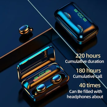 Bluetooth TWS Bezdrôtový Headset Šumu Stereo Vodotesné slúchadlá Mikrofón