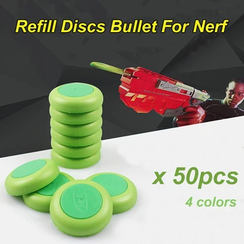 50pcs Náplň Disky Guľka Pre Nerf Vortex Blaster Praxi Nitron Vigilon Proton, Hračky Pre Deti Modrá Červená Zelená Biela Disk Hračka