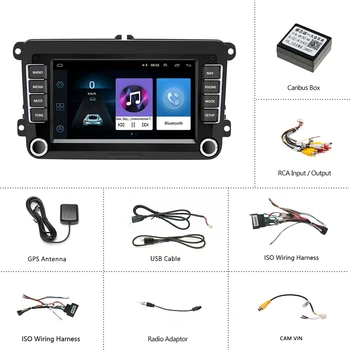 Podofo Android 8.1 2Din Auto Multimediálny Prehrávač Pre VW/Golf/Polo/Tiguan/Passat/SEAT/Leon/Skoda/Octavia/Jetta 2 DIN GPS, WIFI, Rádio