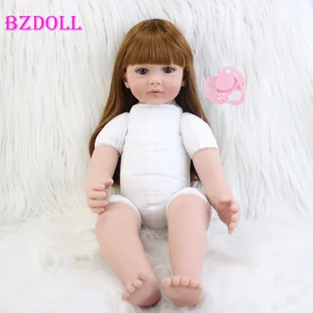 60 cm Silikónový znovu sa narodiť Dievča, Nahé Baby Doll Hračky Vinyl Princezná Batoľa Deti Bábiky Darček k Narodeninám Limited Edition Bábika