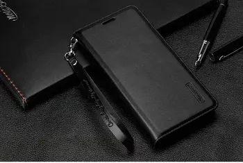 Hanman Business Visieť Lano Série Originálne Kožené Peňaženky obal pre Samsung Galaxy J7 Neo Note8 S8 S9 Plus A8 Plus 2018 A5 A7 2017