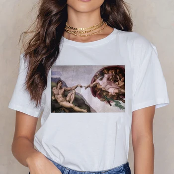 Nové Michelangelo 90. rokov Harajuku T Shirt Ženy Osobnosti Tlač Estetické Módne Grafické Tričko Ullzang Žena T-shirt Topy Čaj