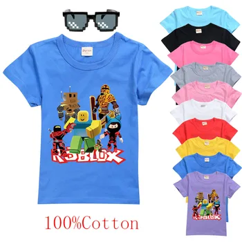 Deti T-Shirt Deti pre Chlapcov Chlapec, Dievčatá, Deti Košele Dieťa, Batoľa, Dieťa Bavlna ROBLOXing Cartoon Tee Topy Oblečenie Krátke