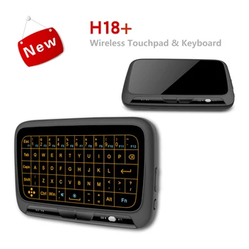 H18+ 2,4 GHz Mini Bezdrôtová Klávesnica s podsvietením S Full Obrazovka Dotyková Myš pre Android Smart TV Box, PC, Notebook, HTPC.IPTV,PS3,Pad