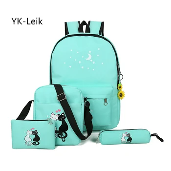 YK-Leik 2018 kórejský módne roztomilý kreslený školské tašky pre dievčatá, Deti plátno aktovka deti batoh, Veľká kapacita batohy
