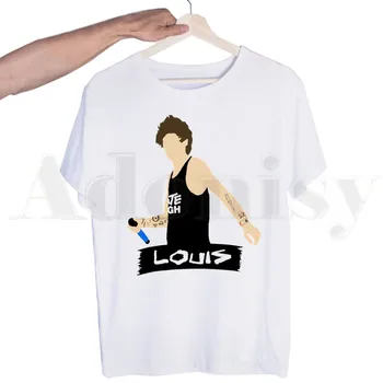 Anglicko Spevák Louis Tomlinson Populárne T-shirt Men Print T shirt Mužov Topy, Tričká pánske Tričká, Krátke rukávy T-shirt