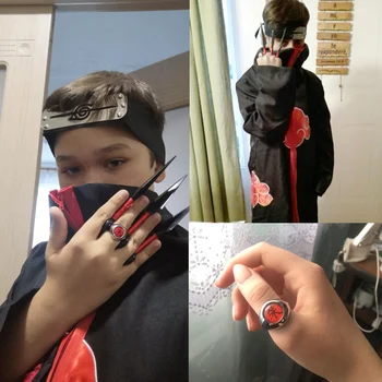 Deti/deti Anime Naruto Akatsuki /Uchiha Itachi Cosplay Kostým Halloween Vianoce Bolesť Plášť Kapskom