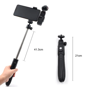 3 v 1 mini stolný statív selfie stick & fotoaparát telefónu klip Rozšíriť na stenu pre dji Osmo Vrecku 2 / pocket 1 gimbal fotoaparát