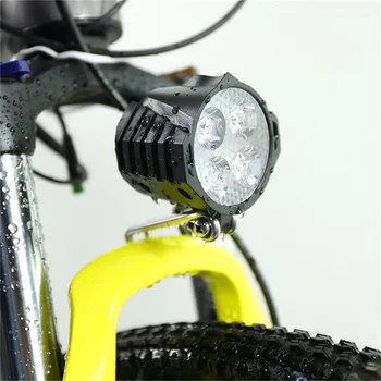 Nové Elektrické Bicykle LED Reflektor 12W 12V-80V Nepremokavé E Bicykel Predné Svetlo Blesku 4 Svetlá s Trúbky na Klince
