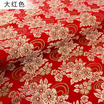 Žakárové šaty textílie brocade textílie pre kimono materiál na šitie kvet textílie pre DIY