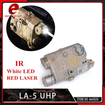 Prvok Airsoft Taktické LA-5C PEQ 15 Červené Laserové IR Laser LED Baterka UHP Vzhľad PEQ15 Červené Laserové Svetlo na Picatinny Rail