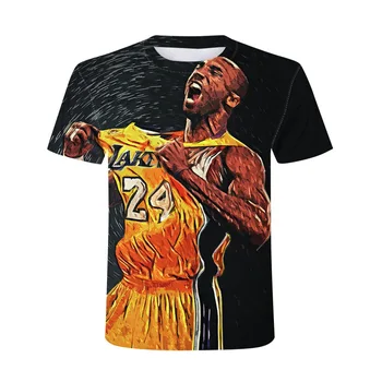 Kobe Bryant Športové 3D Tlač Krátky Rukáv Muž T Shirt Bežné Muži/Ženy 2021 Lete O Krk Basicn pánske T-shirt Voľný čas T-shirts