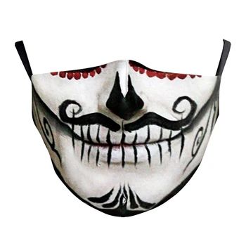 Móda Halloween Karneval Zábavnej Dospelých Dieťa Joker Klaun Tvár Tlač Masky Deti Umývateľný Opakovane Textílie Masky Vonkajšie Pleťové Masky