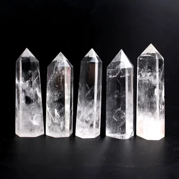 1PC Vysokej Kvality 65-80 mm Prírodný Jasné, Rock Quartz Prútik Crystal Jediný Bod Biele Kamenné Obelisk Liečenie Reiki Ornament