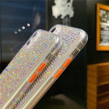 Luxusné Jewelled Diamond Lesklé Bling Telefón puzdro Pre iPhone 12 Mini 11 Pro XS MAX XR X 7 8 Plus SE 2020 Lesk Crystal Zadný Kryt