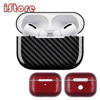 Carbon fiber ochranné cas Pre Apple AirPods pro Bezdrôtový Bluetooth Headset Plnenie Ochranné Prípade Uhlíkových vlákien materiálu