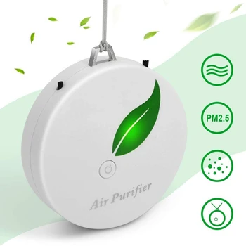 Osobné Nositeľné Čistička Vzduchu Náhrdelník Mini Portable Air Freshner Ionizátor Negatívne Ióny Generátor Pre Dospelých, Deti, Biela